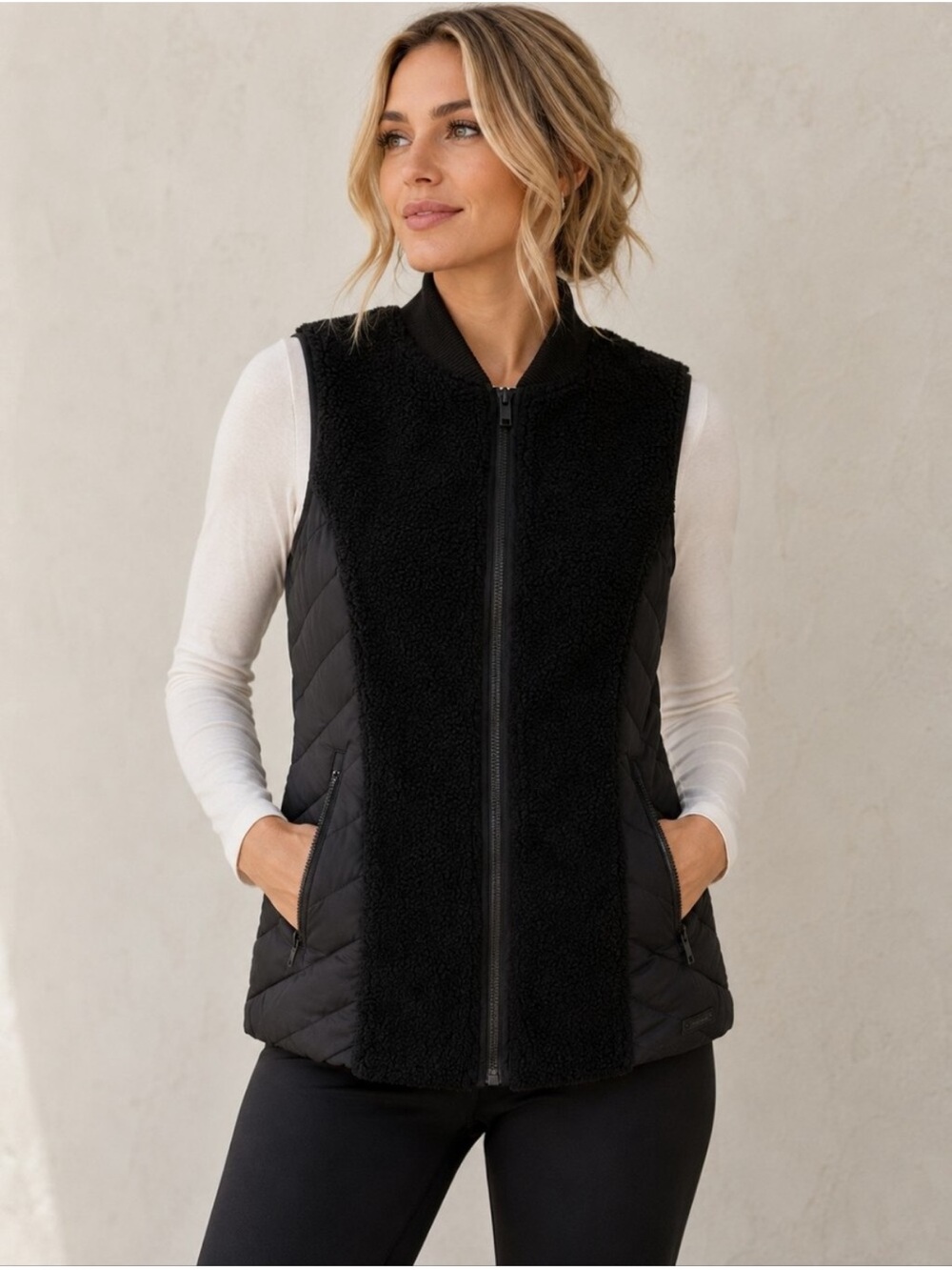 Athleta black Tundra down puffer vest